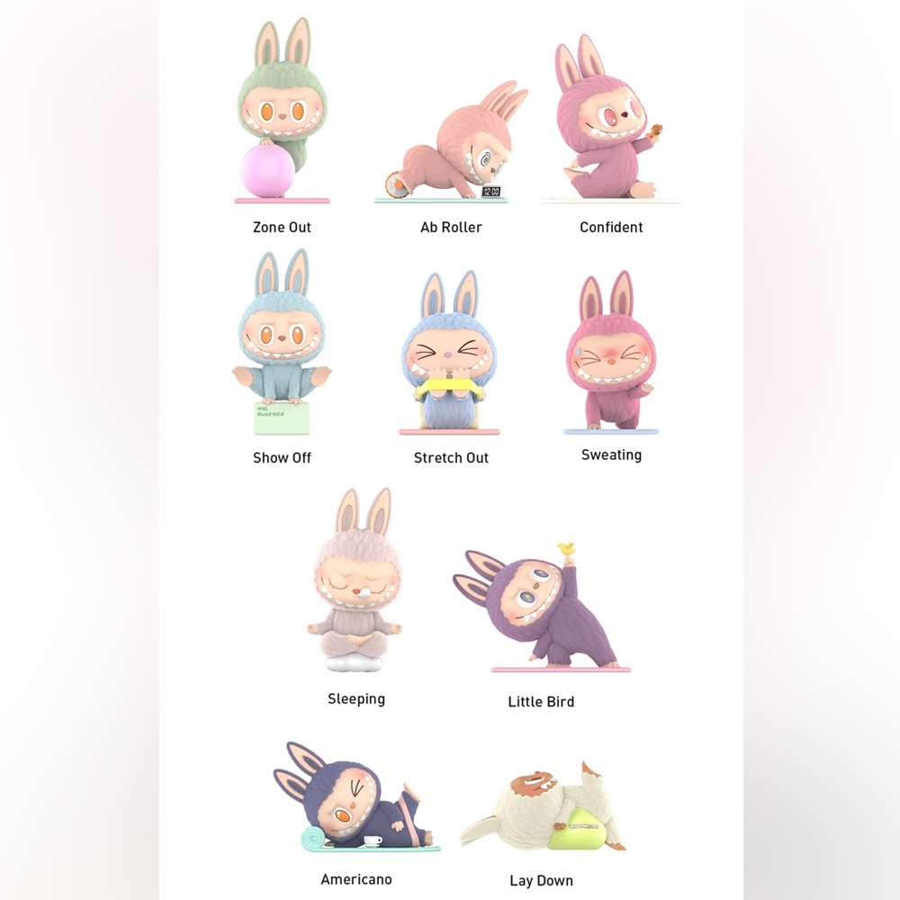Labubu The Monsters Lazy Yoga Series